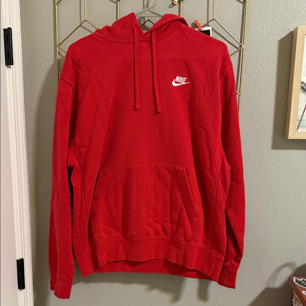 Nike Men's Bold Red Pullover Hoodie